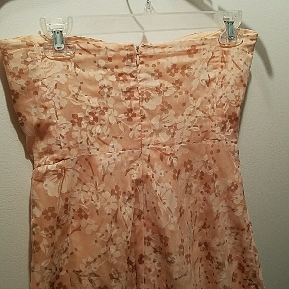 ❌ J. Crew Strapless Peach Floral Dress size 6P - Picture 5 of 5